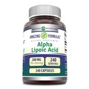 Formulations étonnantes Alpha Lipoic Acid, supplément de 200 Mg, capsules non-OGM, sans gluten, fabriqués aux États-Unis (1 paquet, 240 comte)