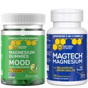 Natural Stacks Magtech + Mood Magnesium Gummie Bundle - 4 Formen von Magnesium - unterstützt Entspannung und Gehirngesundheit* - 120 Stück