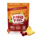 FocusFuel Energy Chews – Fruit Punch Flavor (15 portions) – 100mg Caféine + L-Theanine + B12, Magnésium – Boost Focus & Energy – Pas de crash ou de jitters