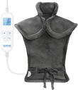 RENPHO Électric Heating Pad for Back Pain Relief, Anniversaire Cadeaux de Noël pour les femmes Hommes Maman Papa Personnes âgées, ASF Articles admissibles seulement, Grand caloporteur pour épaulettes, 24"x33", ETL certifié, Gris