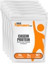 BulkSupplements.com Poudre de protéines de caséine - poudre de caséine micellaire, protéine à digestion lente - sans aromatisants et sans gluten, 30g par portion, 1kg (2,2 lbs) (paquet de 5)