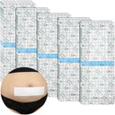 C-Section Imperméable Incision abdominale Bandages Post Hystérectomie Tummy Tuck Douche Protecteur Couverture de cicatrice avec Pad protecteur Patches Island Dressing Tapes Large Wound Care Supplies 4x10 Pack de 25