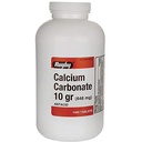 Carbonate de calcium 10 gr (648 mg) - Antiacide - 1000 comprimés