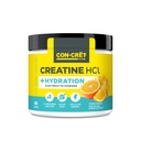 CON-CRET Creatine HCl + Hydratation : Tub de poudre d'électrolyte : Citrus Mango : Formule de réhydratation des électrolytes sans sucre : potassium, sodium, zinc, magnésium pour hydrater et récupérer (40 serv)