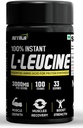 Instant L-Leucine Pulver -100% Pure & USP Grade | löst schnellere, schnelle Absorption, bessere Bioverfügbarkeit | Muskelwachstum & Erholung