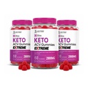 Justified Laboratories Bliss Keto ACV Gummies Extreme (2000 mg) - 60 Count, Pack of 3 - Made with the Mother & Vitamin B12 - Non-GMO, Vegan, Gluten Free - 90 Servings