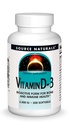 Source Naturals Vitamine D-3 2000 iu soutient la santé des os et immunitaires - 200 Softgels