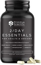 Whole Food Daily Essential Multivitamins for Adults and Seniors - 2X a Day - Vitamin A, C, D, E, B12 and Minerals - Natural and Holistic Support (60 Capsules)