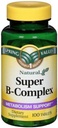 Spring Valley Super B-Complex, Soutien au métabolisme, 100 comprimés