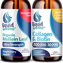 Wellness LABSRX Mullein Leaf Drops for Lungs, 2 Fl. Oz - Collagène liquide et Biotine, 2 Fl. Oz