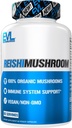 Evlution Nutrition Reishi Pilz - Immunsystem & Gesundheitsunterstützung - 500mg Pilzergänzung - 100% Bio, Vegan & Non-GMO - 60 Servierungen