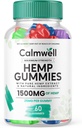 Calmwell Hemp Gummies - Official Formula - Calmwell Gummies Extra Strength, Maximum Performance Hemp Blend, Calm Well Gummies Great Taste 25mg Per Gummy 1500mg Per Bottle New 2024 Blend (60 Gummies)