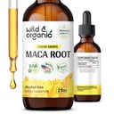 Wild & Organic Maca Root Drops für Damen und Herren - Stimmung, Fokus, Active Lifestyle - Peruvian Maca Supplement - Vegan, Zucker & Alkoholfreie Tinktur - 2 fl oz
