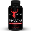 Red Stag Testostérone Booster Horny Goat Weed Complex avec Maca Root Powder, Tribulus Terrestris, Saw Palmetto et Tongkat Ali Poudre Homme Enhancement - 60 Capsules