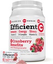 ANDREW LESSMAN Efficient C + Cranberry Vorteile 30 Pakete - Immun-, Energie-, Stress- und Urinary Tract Support. Wiederfindung des Vitamin C Getränks. Keine Kalorien. Kein Zucker. Keine Carbs. Einfach zu mischen.