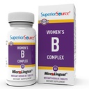 Complexe B des femmes de source supérieure - Supplément de soutien énergétique pour les femmes - Multivitamine avec vitamine B12, vitamine B3 et plus - B Supplément de vitamine aide la santé cardiaque - 60 comprimés de dissolution sublinguale
