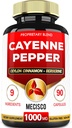 Cayenne Pepper Suppléments avec racine curcumine curcumine curcuma, Berberine HCl, Ceylan Cinnamon Bark & More - 90 Capsules - Soutien Digestion santé, système immunitaire et équilibre corporel