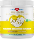 Même et silybine pour les chats - S-Adenosyl-L-Méthionine - 120g Poudre - Supplément hépatique - Promotion du soutien cognitif et hépatique