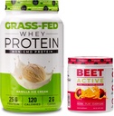 Nutrologie Gras Fed Whey Protein Powder, unterstützt Lean Muscle Recovery & Performance, Vanilla Ice Cream Flavor (28 Servierungen) Beet Active, Natural Pre-Workout Powder, Passion Fruit Flavor (