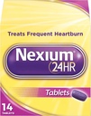Nexium 24HR Retard de libération Comprimés de soulagement des brûlures d'estomac, Esoméprazole Réducteur d'acide magnésium, 20 mg, 14 Compte