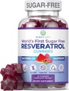 Résvératrol sans sucre Gummies - Potent Anti-Aging Antioxydant - Supplément Resvératrol pour soutenir la santé digestive et immunitaire - Herbe naturelle pour la croissance cellulaire et la réparation - Easy Chewable NMN Alternative