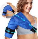 Atsuwell Shoulder Ice Pack Rotator Cuff Cold Compression, Reusable Gel Ice Pack Shoulder Wrap, Flexible Arm Cold Pack für Männer und Frauen, Blau