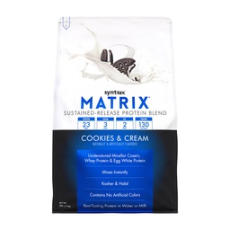 Syntrax Nutrition Matrix - Sustained-Release Protein Blend, Cookies & Cream 5 lbs.