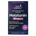 Dormez sainement Mélatonine 10mg, Agissant rapidement, Formule de sommeil à libération prolongée, 60 portions, Bleu