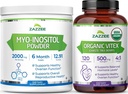 Zazzee Myo-Inositol en poudre et USDA Capsules de vitex biologique, végétalienne, tout naturel et non-OGM