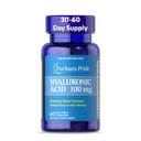 Puritans Pride Hyaluronique Acid 100mg, complément alimentaire pour l'hydratation de la peau, 60 capsules à libération rapide
