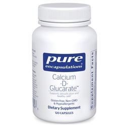 Encapsulations pures Supplément Calcium-D-Glucarate pour soutenir la santé cellulaire dans le foie, les poumons, le sein et le colon*