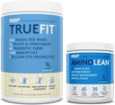AminoLean Énergie de pré-entraînement (Blue Raspberry 30 portions) avec poudre de protéines TrueFit (Vanilla 2 LB)
