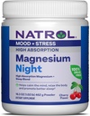 Natrol Magnésium Nuit 325 mg, Magnésium haute absorption et mélange de sommeil pour aider à calmer l'esprit, détendre le corps et promouvoir un meilleur sommeil, 16.3 OZ de poudre aromatisée de cerise, jusqu'à un approvisionnement de 60 jours