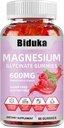 900(600+300) mg Magnesium Glycinate Gummies, L-threonate, Calcium, Sodium, Vitamin K, D, B6, Vegan, 60 Counts