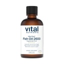 Nutriments vitaux - Huile de poisson ultra pure 2600 (Niveau pharmaceutique) - Huile de poisson liquide de haute qualité, soutien cardiovasculaire, parfum naturel au citron - 8 Fl Oz par bouteille