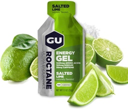 Gu Energy Roctane Ultra Endurance Energy Gel, On-The-Go Sports Nutrition for Running, Biking, Wandern oder Skifahren, Salted Lime, 24-Count