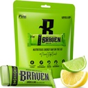 Braven Bar Lemon Lime Energy Bars (1,59 oz, pack de 10) – Chews d'énergie avec 5g de protéines – Snacks d'énergie sur le trajet pour la course, la randonnée et le sport - Snacks sans gluten pour le renforcement énergétique durable