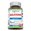 Pure Naturals Melatonin Supplement $ 10 Mg par service $ 120 comprimés $ Non-OGM $ Sans gluten $ Fabriqué aux États-Unis