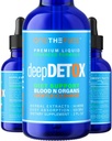 Détox profond 2oz. Colon à base végétale intestinal Gut Liver Cleanse Detox Support. Purifier la peau de sang 100% naturel fibres de plantes complément alimentaire. Teinture rapide d'absorption Vegan pure liquide