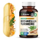 BIO KRAUTER Turmeric Supplement mit Boswellia Extract Kapseln - 2000 mg Blend - 100 Count - Vegan Boswellia Turmeric (Curcumin) - Formel w/Black Pepper