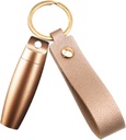 Petit organisateur de pilules avec porte-clés, Mini bouteille de pilule/conteneur de pilule d'or pour la purse, boîte à pilules métal imperméable.