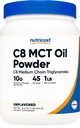 Nutricost C8 MCT Poudre d'huile 1LB (16,2 oz) - 95% C8 MCT Poudre d'huile