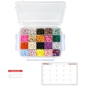 20 Compartment Große Pille Gehäuse mit luftdichter Dichtung - Silikondichtung wasserdichte Med Box mit Medikamentenkarte (20 Compartment, 1 Pack)