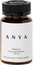 AnyA Oméga 3 avec 300mg DHA et EPA, ingrédients propres, non-OGM, 100% végétalien, gluten, soja et sans produits laitiers. Supplément pour les femmes, Vitamines prénatales postnatales pour l'allaitement et l'allaitement maternel