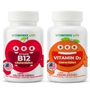 Enfants Vitamine B12 Chewables + Vitamine D3 1000 UI Chewables Ensemble