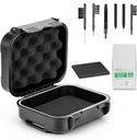 Set de 18 pièces Étui d'oreille étanche à haute étanchéité avec éponge extractible, drop-proof, Shock-proof et Crush-proof Boîte de rangement, Accessoires d'oreille avec kits de nettoyage