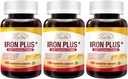 Lovita Iron 18 mg, 6 in 1 Eisen Beilage für Frauen, mit Vitamin C, Dong Quai & B12, Vegan Vitamin zur Unterstützung der roten Blutzellproduktion ohne Konsipation, 120 Kapseln (Pack von 3)