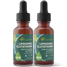 Glutathion liposomique, Absorption supérieure, Supplément de glutathion liquide, puissant antioxydant, Détox hépatique, Enhancer immunitaire, Sans soja, Non-OGM, Vegan & Gluten Fre, 4 fl.oz,1500 mg