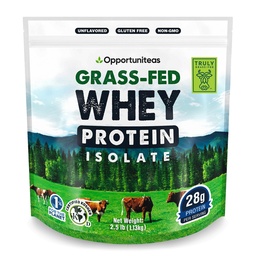 Opportuniteas Poudre de protéines oléagineuses de la farine d'herbe - Poudre de protéines non aromatisée de 28g sans édulcorants artificiels, vaches sans hormones, non OGM - 2,5lb