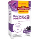 La nature fait Wellblends Elderberry avec ImmuneCare, Vitamine D3 et Zinc, avec de l'arôme de mûrier, 30 comprimés rapidement dissous